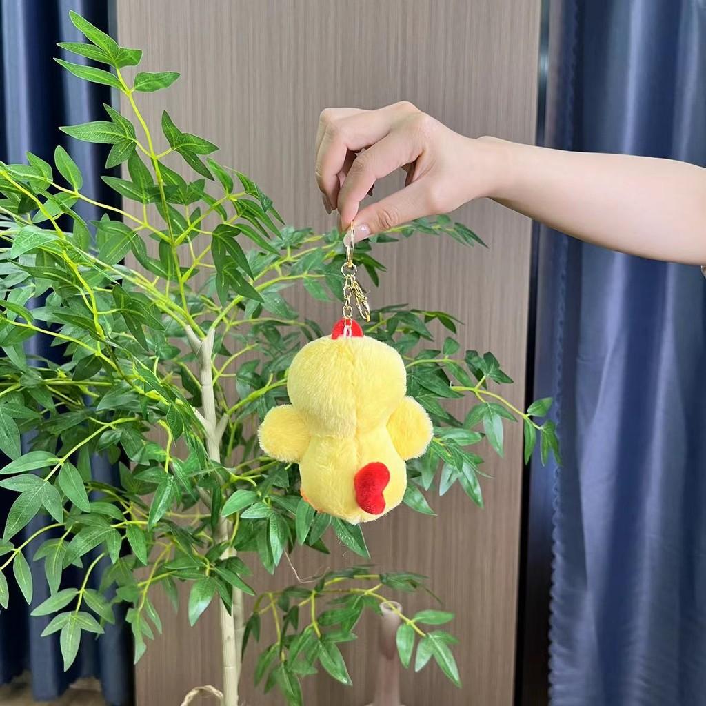 Delightful Chicken Plush Keychain 12cm Adorable Animal Pendant Ideal For Keychain Collectors