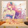 Ashou Anime Girl Tapestry Pink Room Decor Tapestry Wall Hanging Anime Wall Decor Home Kawaii Room Decoration Tapestries