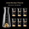Jiakangming Gold Foil Crystal Liquor Glass Set