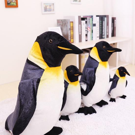 Penguin Plush Toy Soft PP Cotton Filling Cute Arctic Anima Plushie Ornament Elastic Stuffed Animal Doll Pillow Bedroom Decoration Birthday Gift
