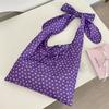 Prined Floral Pattern Canvas Bag Lightweight Handbags Fashion Tie Bow Shoulder Bag  Outdoor