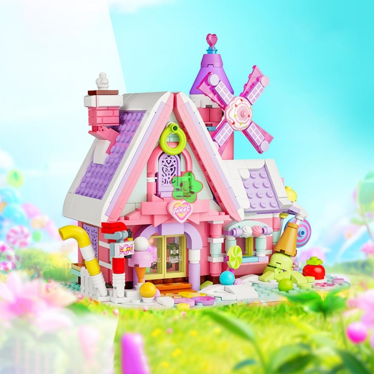 

Dream Fairy Tale Coffee House Series Jungle Cottage Candy Castle Модель Строительные блоки Игрушки для творческой сборки Детские подарки