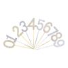 1Pc Glitter Alloy Rhinestone Number Cake Toppers Baby Shower Birthday Decoration Wedding Gold Silver Digital Cakes Dessert Decor