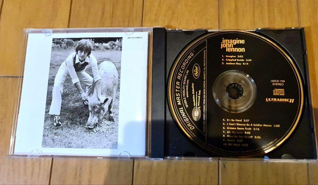 [USED] Official CD John Lennon Imagine Limited Edition Mobil MFSL 24KT Gold