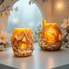 Holiday Candle Silicone Mold Treehouse Shape Silicones Mould Heat Resistant For Making Candle Soap Christmas Decoration