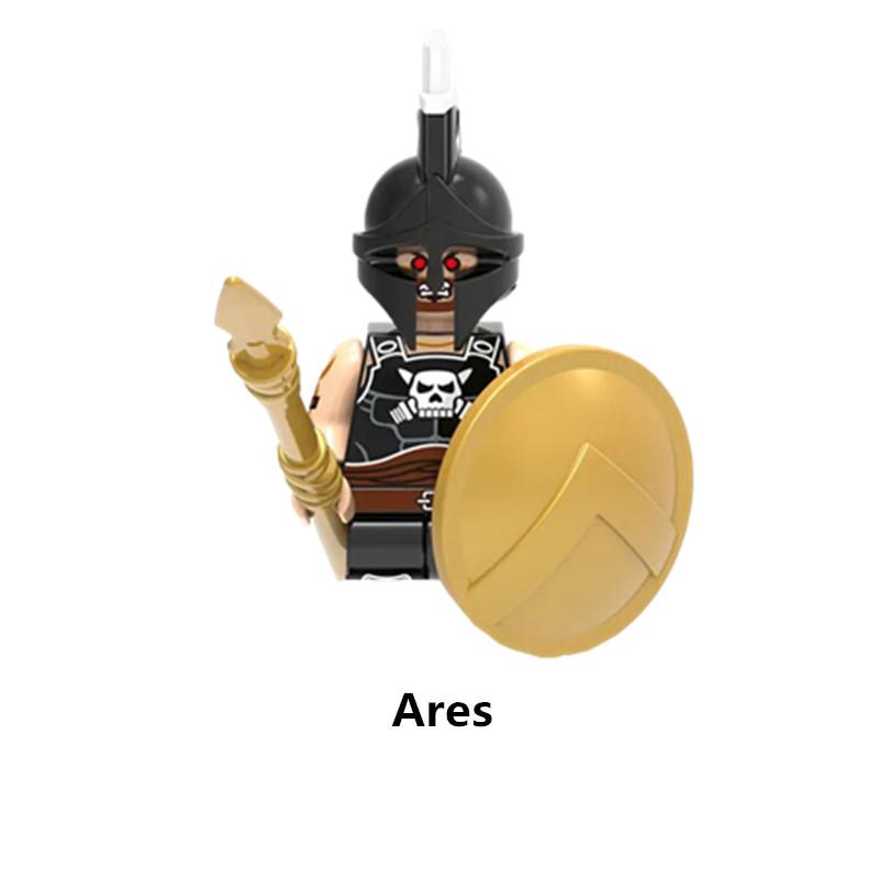 Medieval Military War Soldier Doll Building Block Spartan Soldier Crusader Roman Knight Weapon Sword Helmet Children's Toy Gifts