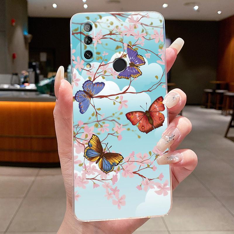 For Huawei Honor 10i HRY-LX1T / Honor 20i / Honor 20 Lite Case Luxury Pretty Butterfly Flower Clear Soft TPU Silicon Back Cover