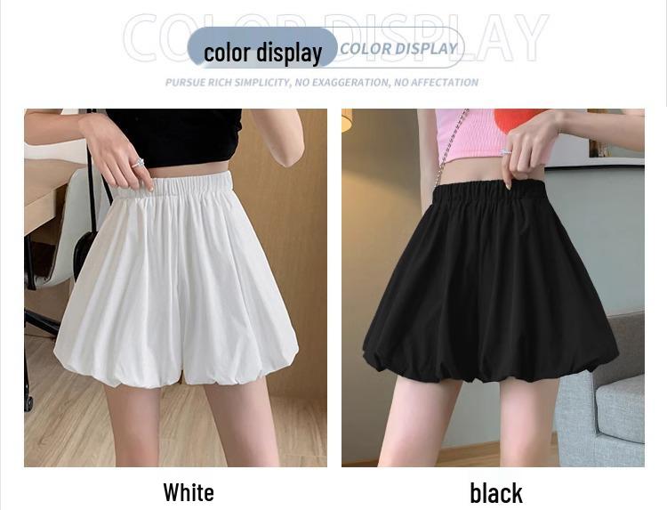 Women's 2024 Autumn Wide-Leg Elastic Waist Bloomers - Slim, Loose, Pumpkin Casual Shorts