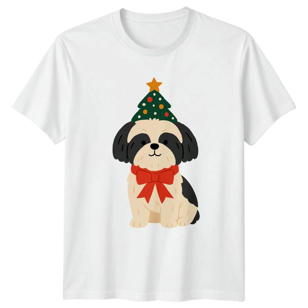 Shih Tzu Dog Christmas Holidays Unisexs TShirt Unisexs Tee Graphic Unisex Top S