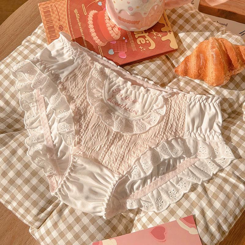 

Sexy Plus Size Cotton Underwear for Women Sweet Breathable Hipster Panties XXXL світло-рожевий колір