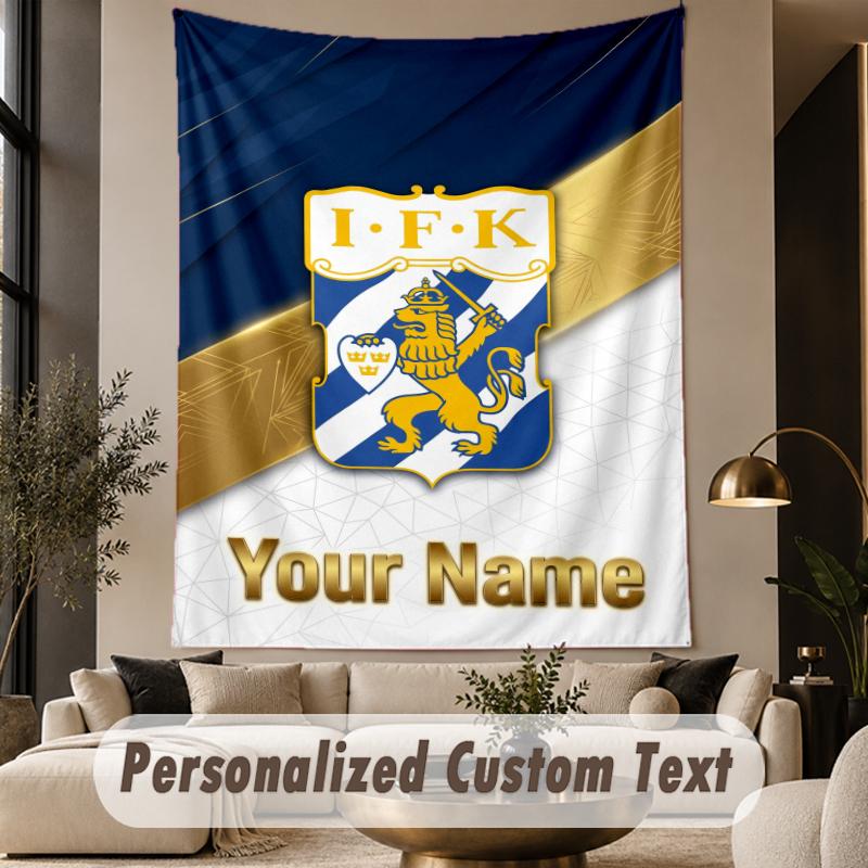 Custom Text Tapestry ifk göteborg Print Wall Tapestry Indoor Living Room Wall Decor