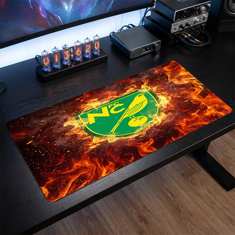 Norwich City Football Print Large Mouse Pad, Anti-Slip Extended Gaming Desk Mat for Office Home