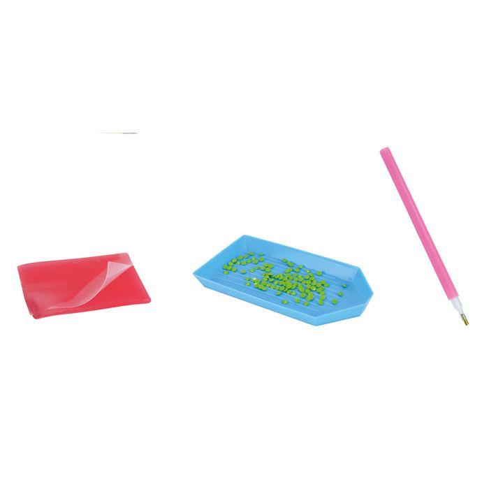 Diamond painting - Petit renne de noël - Avec tambour à broder et perles
