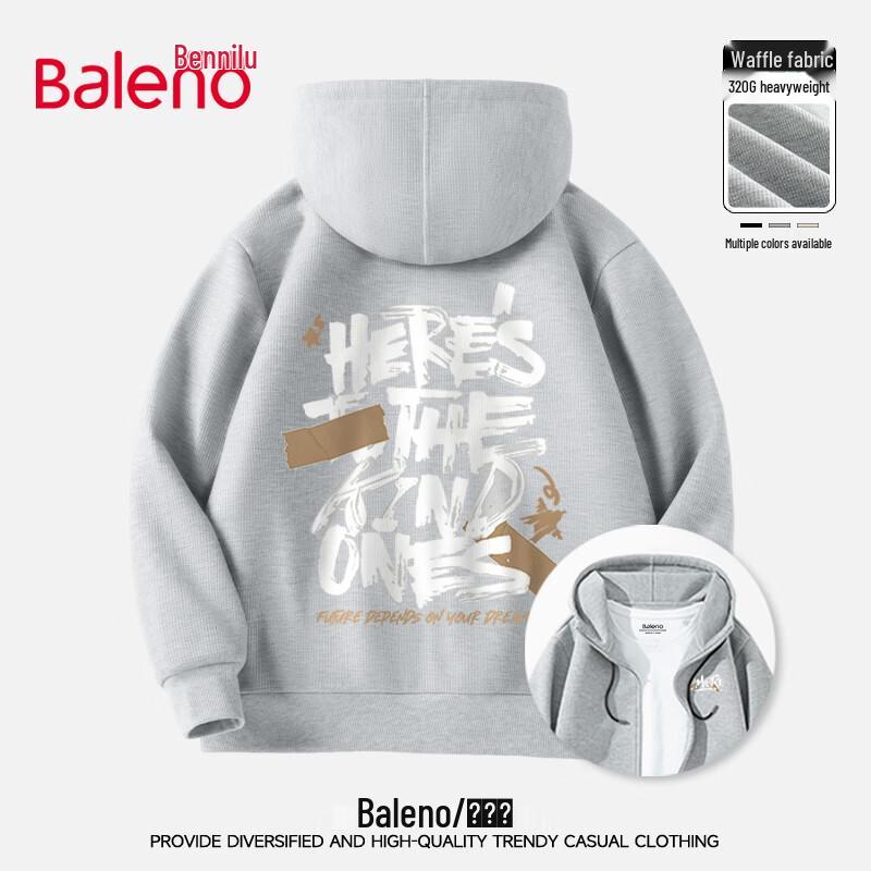 

Мужское худи Baleno с вафельным переплетением и граффити L