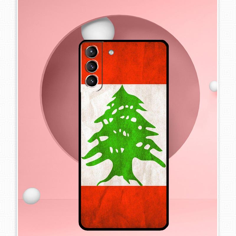 Lebanon Flag Map Case For Samsung Galaxy S24 S23 Ultra S22 S20 FE S21 FE Note 10 20 S8 S9 S10 Plus Cover