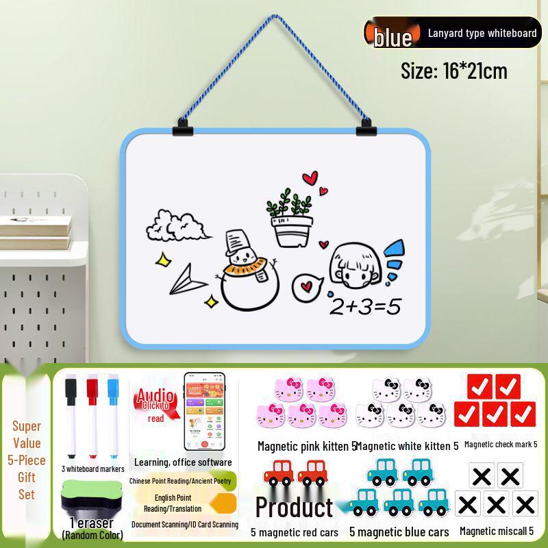 Double-Sided Magnetic Mini Blackboard: Erasable Wall-Mounted Teaching & Drawing Memo Board