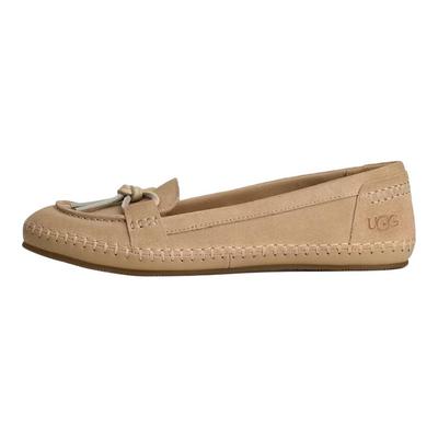 Chaussures Décontractées Slip-On Polyvalentes en Cuir Fendu Vachette Mode Femme Jaune Moutarde 1178870-MDSD