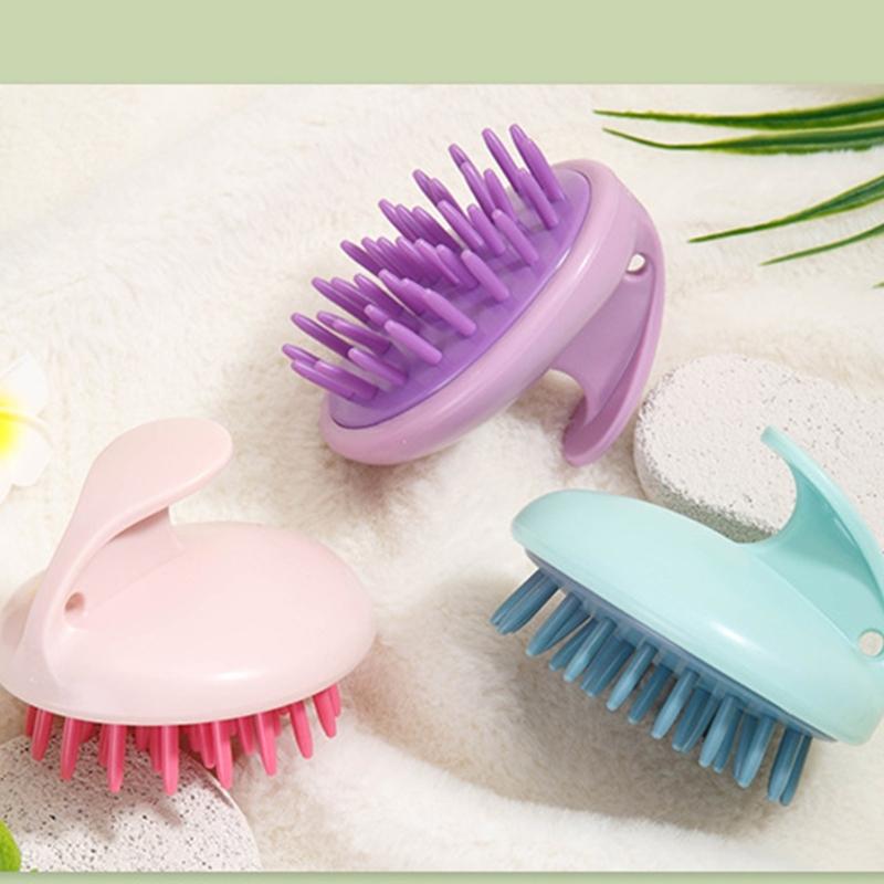Gentle Shampoo Brush Hair Scalp Scrubber Head Massager for Hair Growth Shower Handheld Brush for Women Men Kids