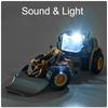 1/50 Scale Excavator Snowplow Car Model Toy Metal Body Simulation Engineering Vehicles Sound Light Toys for Boys Birthday Gifts