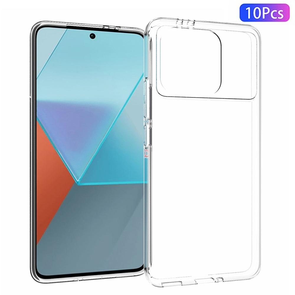 

10Pcs/Pack For Xiaomi Poco F6 Pro 5G/Redmi K70 5G/K70 Pro 5G Case Watermark-Free TPU Clear Phone Cover A