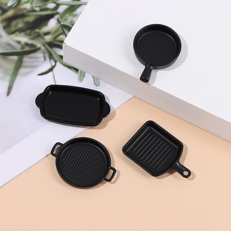 Casa Papusii Tava Neagra Tava De Coc Tava Friptura Model De Decorare De Simulare De Bucatarie In Miniatura