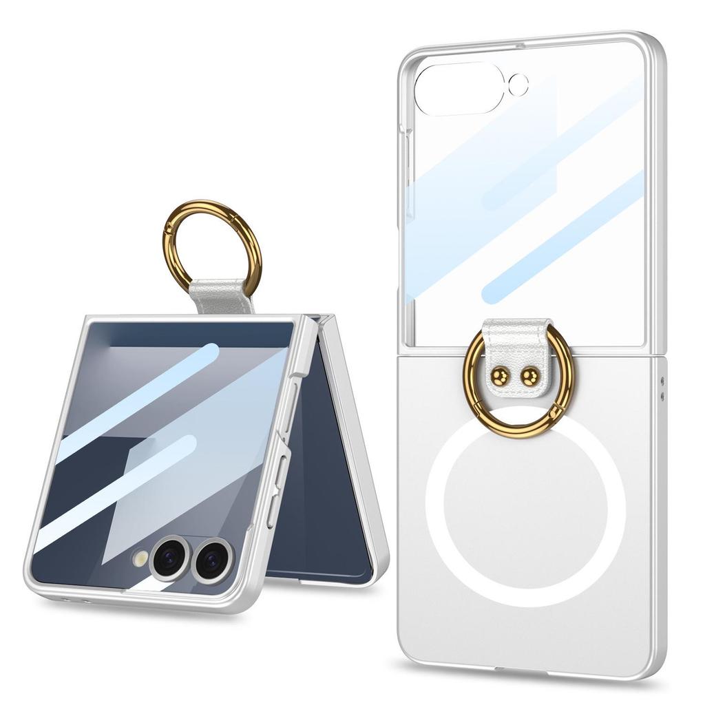 GKK Ultra-cienkie etui damskie z uchwytem typu ring obsługującym ładowanie bezprzewodowe do Samsung Z Flip7
