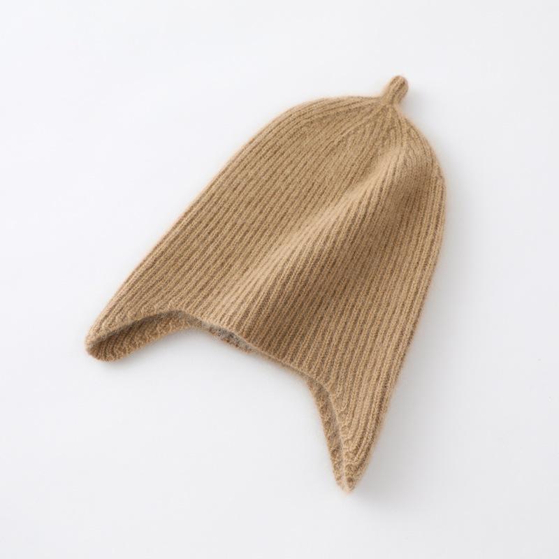 Unisex Cashmere Kids' Knit Hat with Ear Protection - Super Cute & Warm for Autumn/Winter