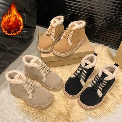 Women Snow Boots Warm Comfortable Boots for Women Cotton Short Boots Platform Strap Ladies Shoes Winter Women’s Shoes
