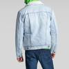 Levis Fleece Lined Casual Slim Fit Straight Leg Long Sleeve Denim Jacket Men Jackets Light-Blue 16365-0103