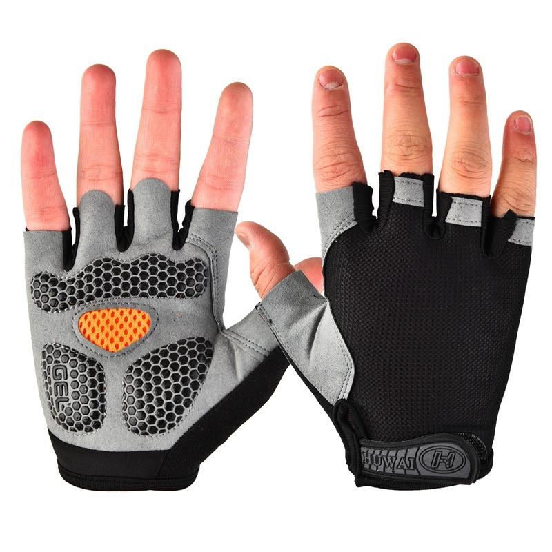 Meier Summer lightweight cool hand protection cycling fishing men s sunscreen half finger gloves L