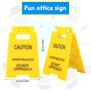 Funny Office Prank Desk Sign, Caution Overstimulated Do Not Approach Warning Sign Humorous Gag Gift Mini Desk Decor for Coworkers Employees Boss