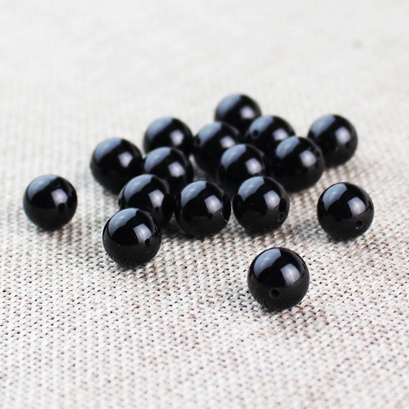 Koraliki z czarnego agatu do samodzielnie robionej biżuterii i akcesoriów