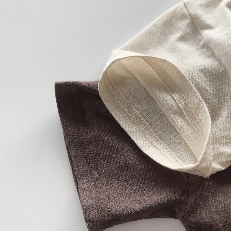 Children's Summer Thin Cotton T-Shirt - Korean Style, Short Sleeve, Trendy Design for Toddlers (3+), Boys & Girls