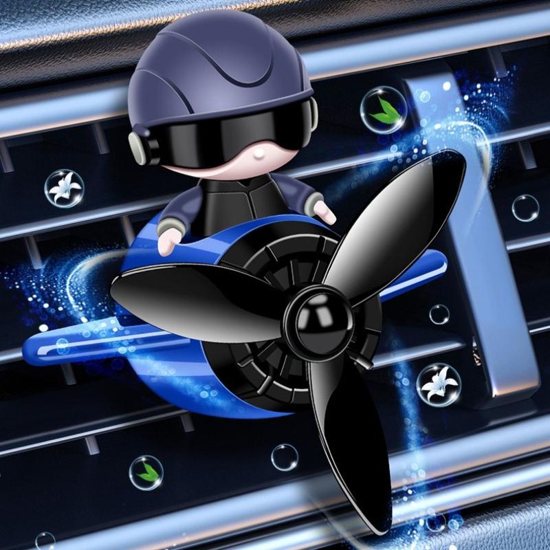 Universal Car All Years Astronaut Airplane Shape Car Air Freshener Cute Cartoon Spaceman Car Air Outlet Perfume Clip Decoration