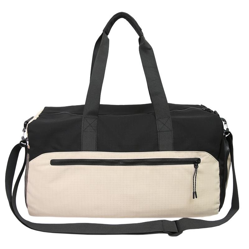 Travel Bag Large Capacity Solid Color Storage Shoulder Bag Fitness Lightweight Duffel Bag