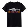 Unisex Vintage Immigrants Make America Great T-Shirt Patriotic USA Graphic Tee