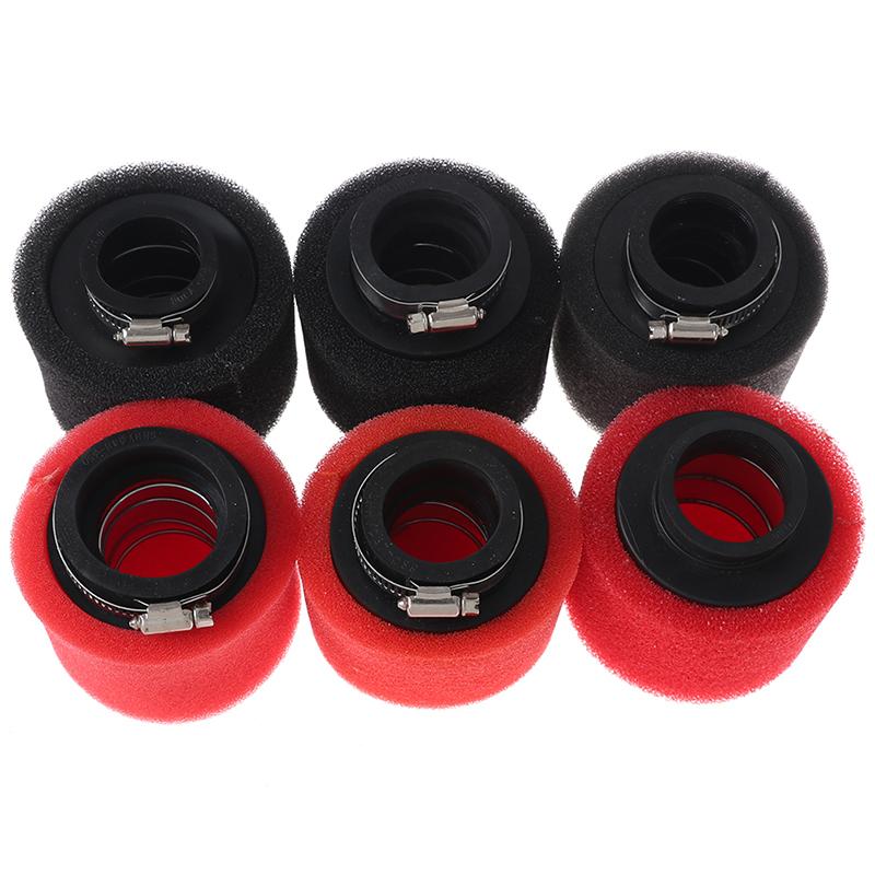 Straight Neck Foam Air Filter 30mm 39mm 40mm 42mm 46mm 50mm Sponge Cleaner Scooter Dirt Pit Bike Motorcycle Black/Red