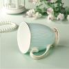 Elegantní šálky na čaj Britské Čisté Keramické Šálky Kostní Porcelán Modré Pruhy Kávový šálek Zlatý Vzor Módní Jedinečný Design Pohár