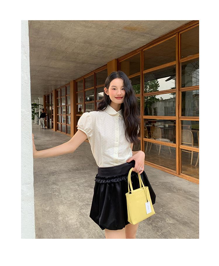 Interpret Beauty: 2025 Summer Polka Dot Short Sleeve Shirt for Women (Style S5119)