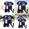 Parijs thuisshirt set Messi 30 Mbappé 7 Neymar 10 Polyester voetbaltenue
