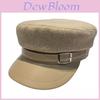 Wool Blend Flat Top Hat With Curved Brim For Winter Casual Fashion Women