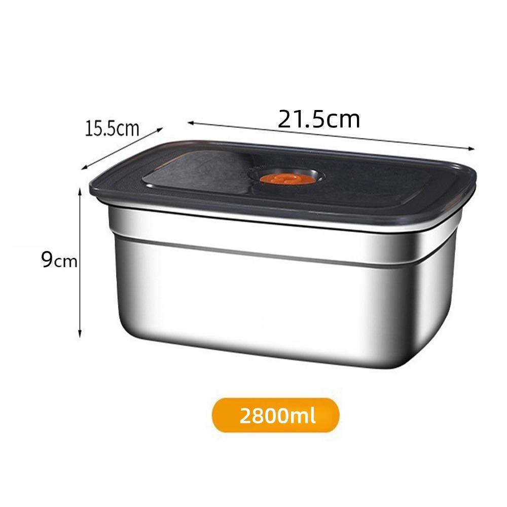 Lancheira Bento de Aço Inoxidável À Prova de Vazamento Caixa de Armazenamento para Geladeira Congelador Acessórios de Cozinha