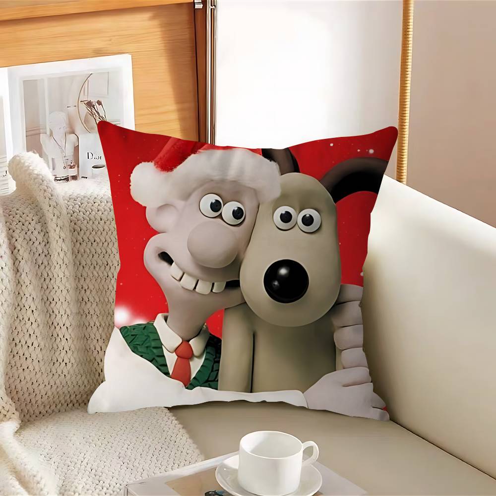 Wall-ace And G-Gromit Pillow Cushion Cover Pillowcase Living Room Sofa Home Decor Customized