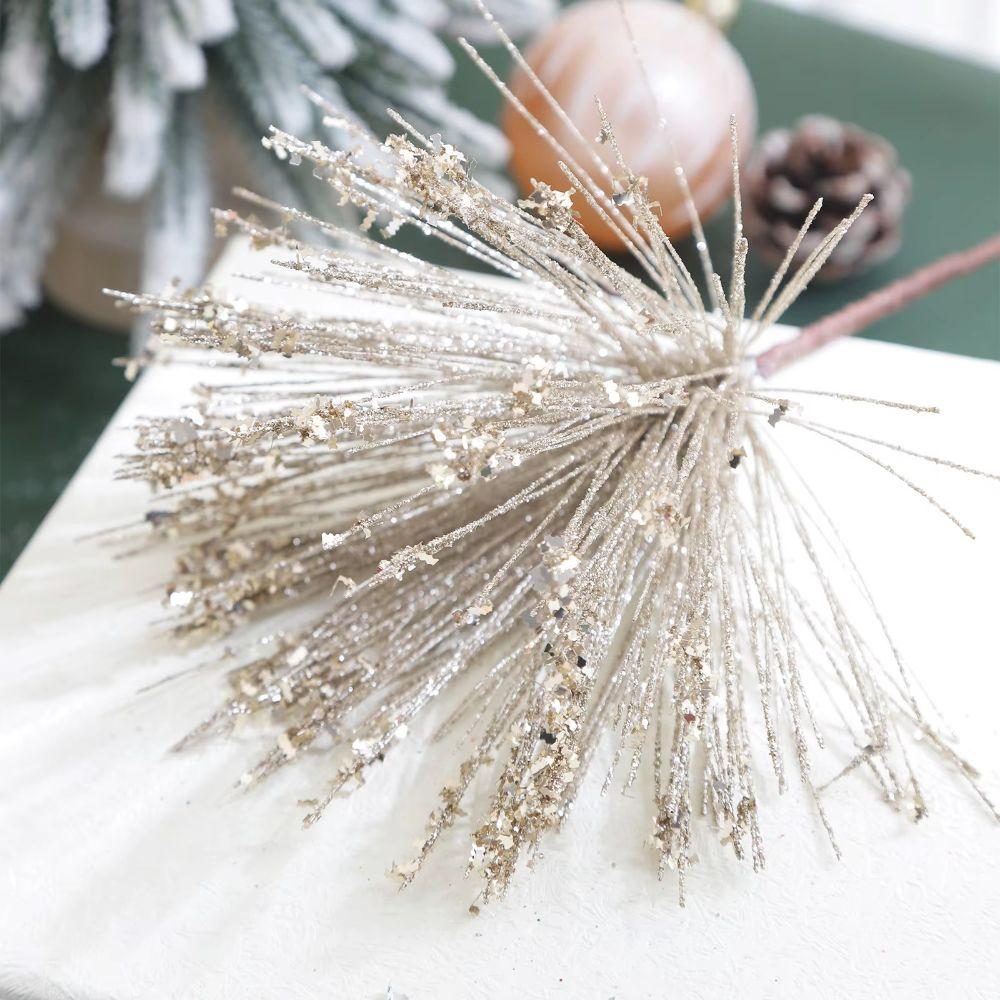 Glitter Finish Christmas Branch Plastic Material Christmas Branch Decoration Holiday