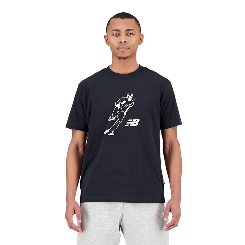 

[New Balance] street wear Shohei Otani graphic short sleeve t-shirt Always on Logo(MT43717) men s (BK) black 2XL