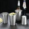 Edelstahl Wabenmuster Textur Wasserbecher Doppelwandig Kalthaltend Bierbecher Kaffee Reisebecher Verbrühschutz Sturzsicher