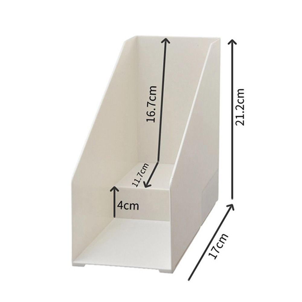Simple Plastic Bookends Double Layer Solid Color Book Stand Large Capacity File Storage Shelf Student Supplies