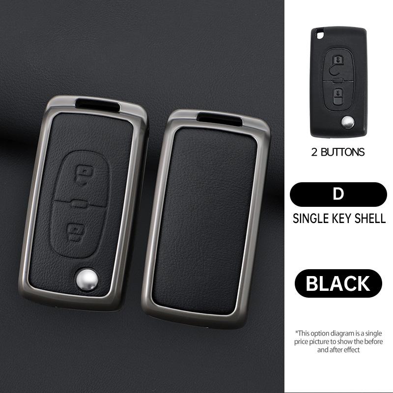 

Fashion Alloy Car Flip Key Case Cover Shell Fob For Peugeot 107 207 307 308 407 607 3008 5008 For Citroen Xsara Picasso C5 C6 C8