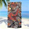 Black and Red Dragon Tattoo High-Definition Digital Print Beach Towel,Perfect Halloween and Christmas Digital Print Beach Towels