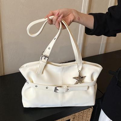 Large-capacity Underarm Tote Bag, Single-shoulder Style, with High-quality Texture for Daily Commuting.